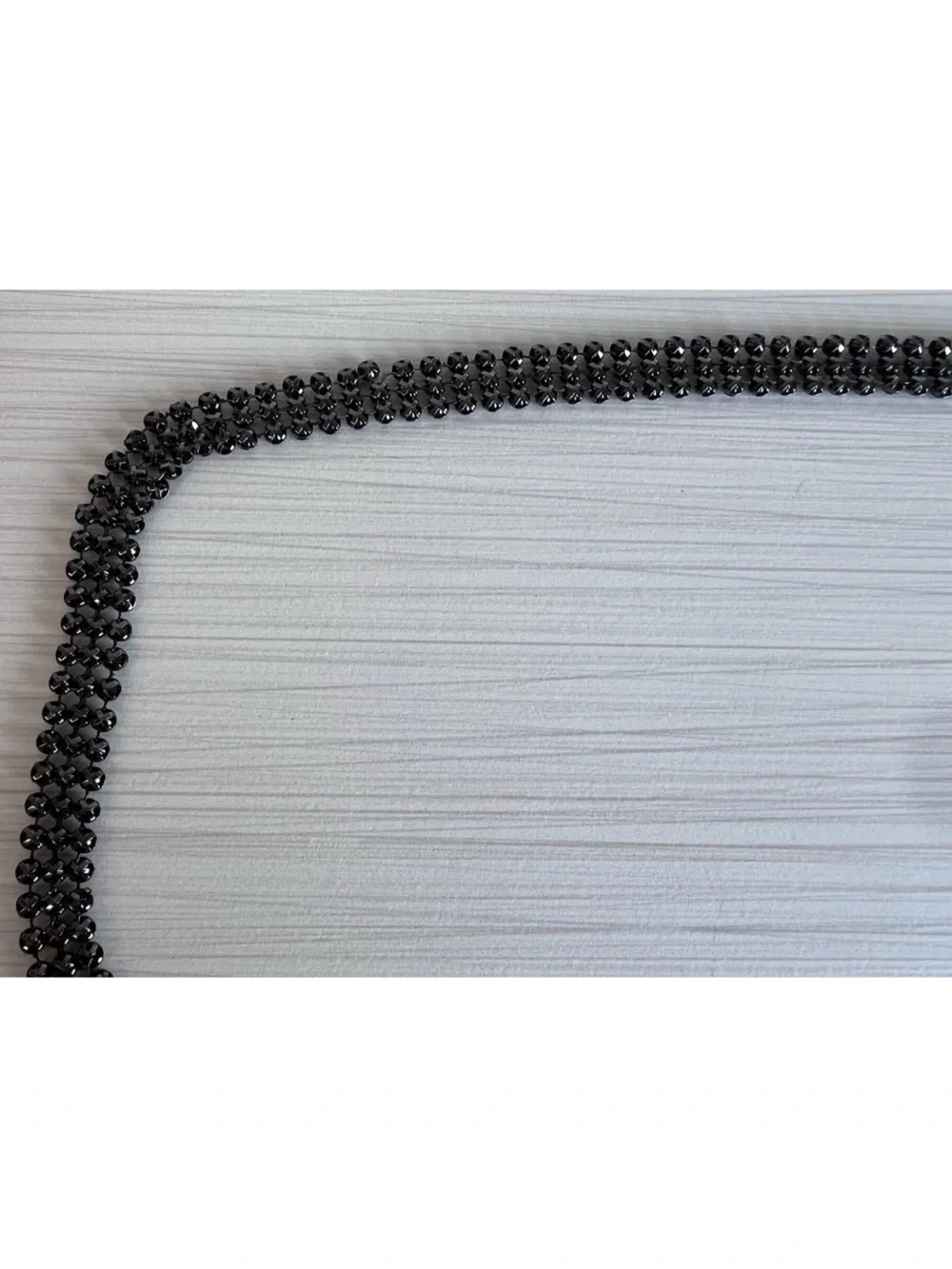 Vintage Black Rhinestone Belt Multi-Row Crystal Chain Waist Jewelry